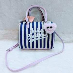 ✨ JUICY COUTURE BLUE STRIPE SPEEDY SATCHEL